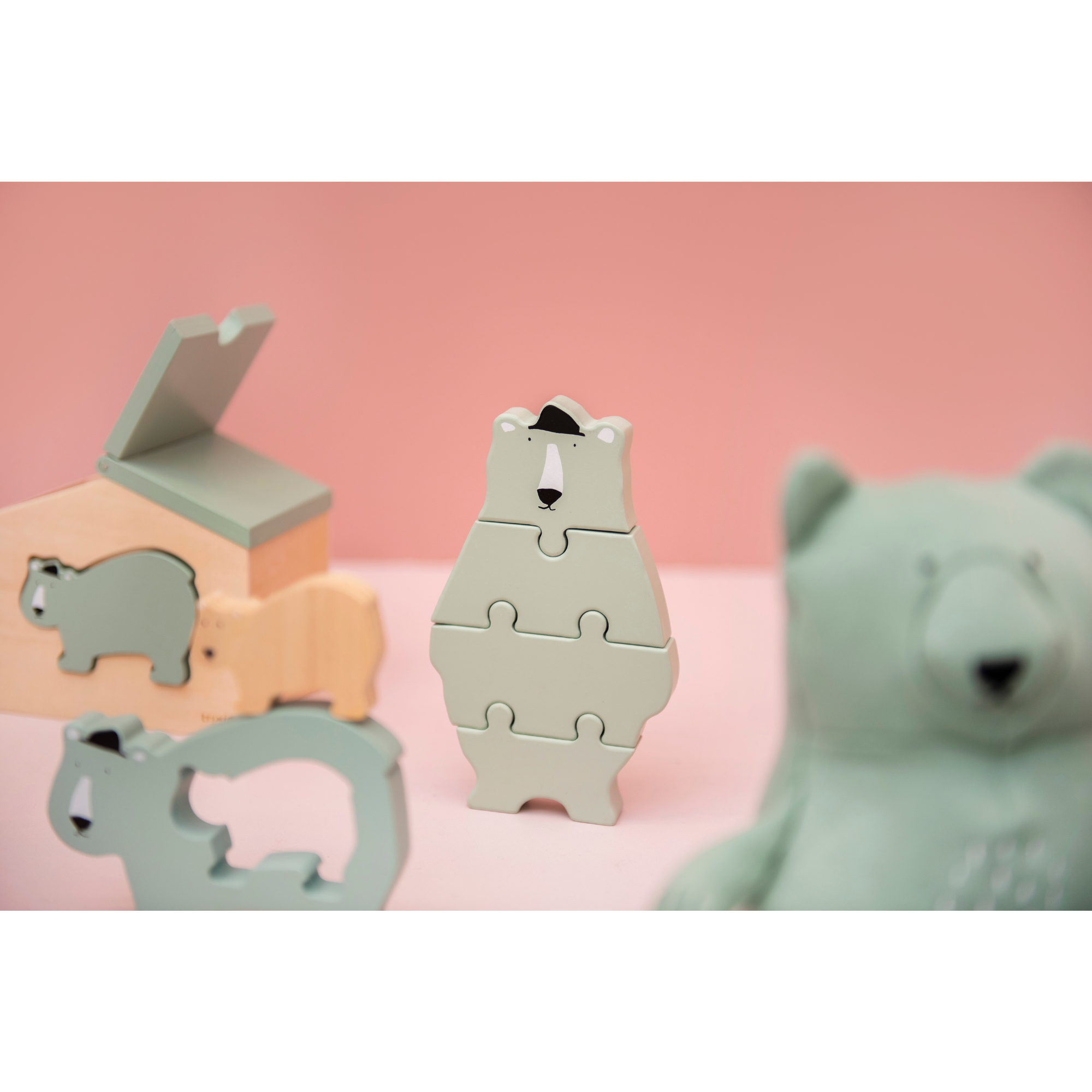 Houten dierenvormpuzzel - Mr. Polar bear